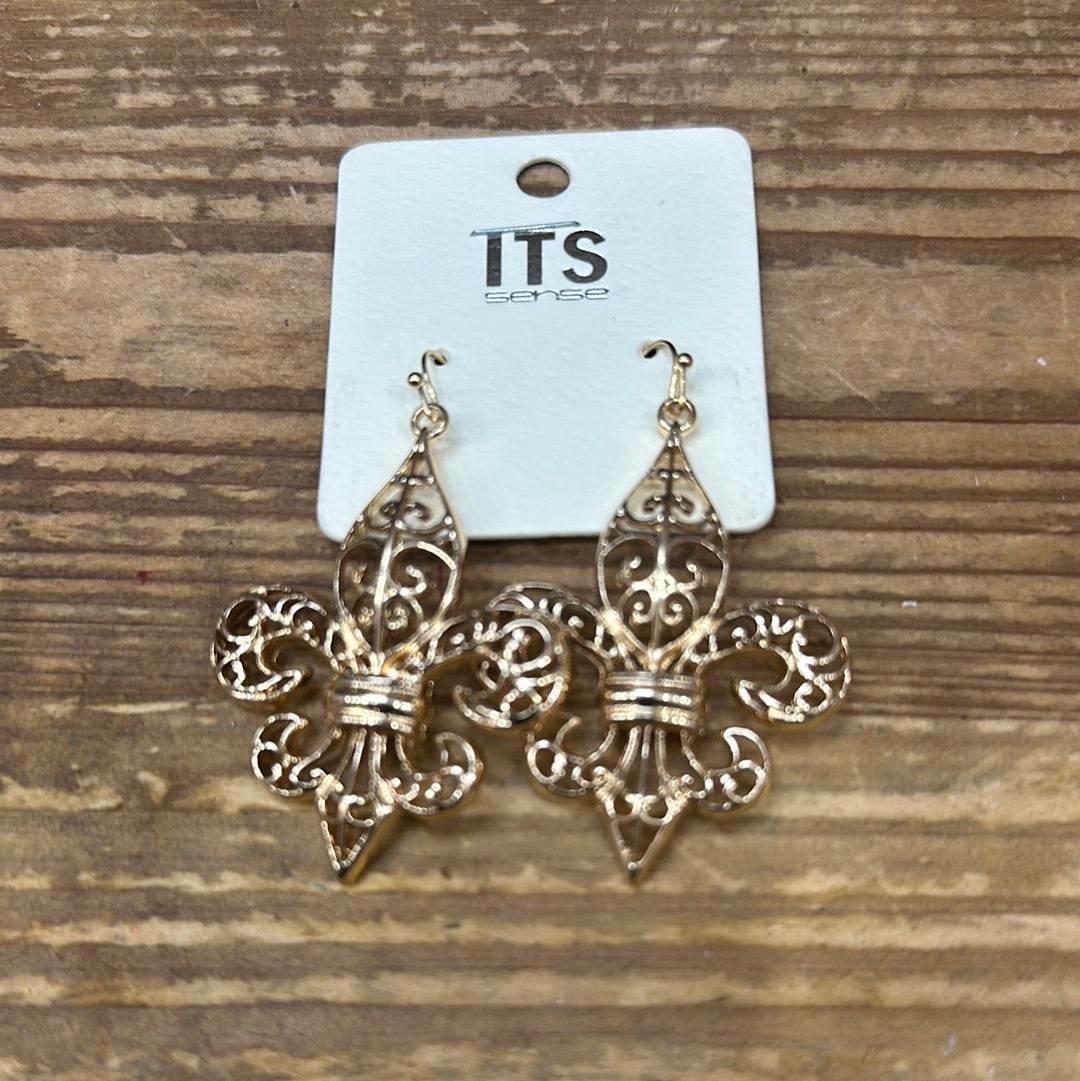 Filigree Fleur De Lis Earrings