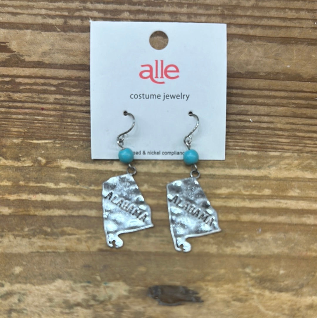 Alabama State Dangle Earrings