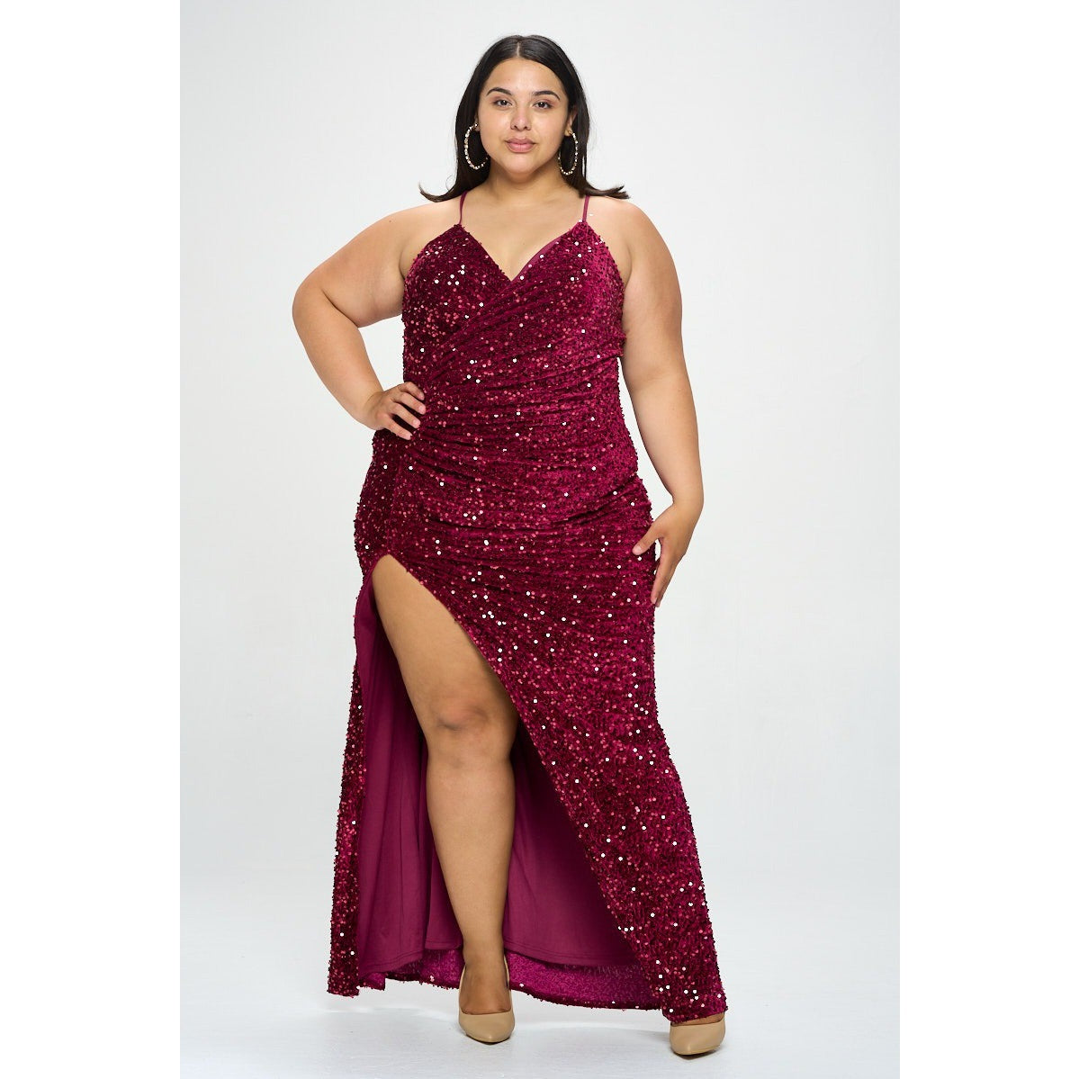 Marley Velvet Sequin Dress Curvy Girl Styles Boutique Marley Velvet Sequin Dress Curvy Girl Styles Boutique