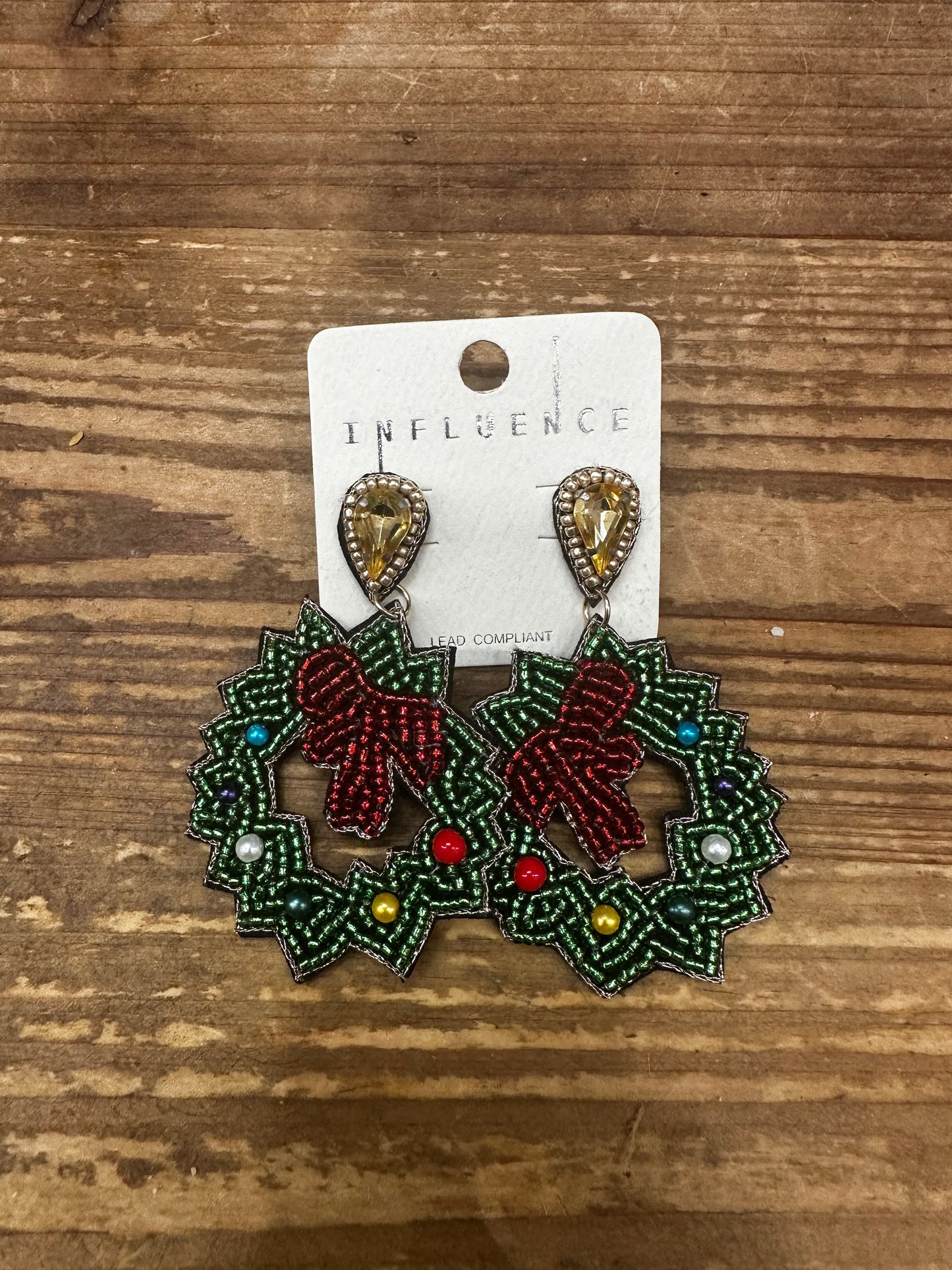 Christmas Wreath Earrings
