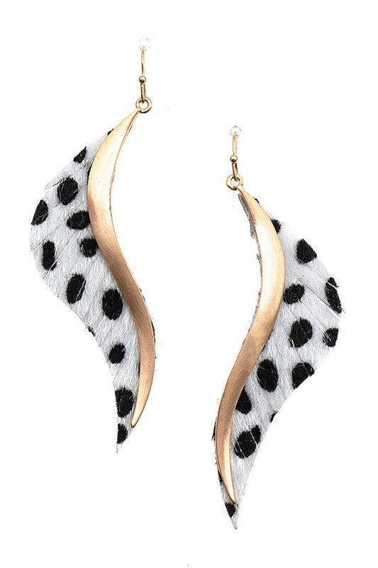 Fringe Curved Drop Earring
