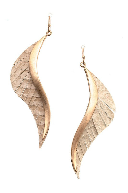 Fringe Curved Drop Earring