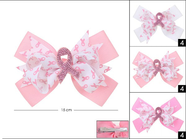 Breast Cancer Awareness Hair Bow