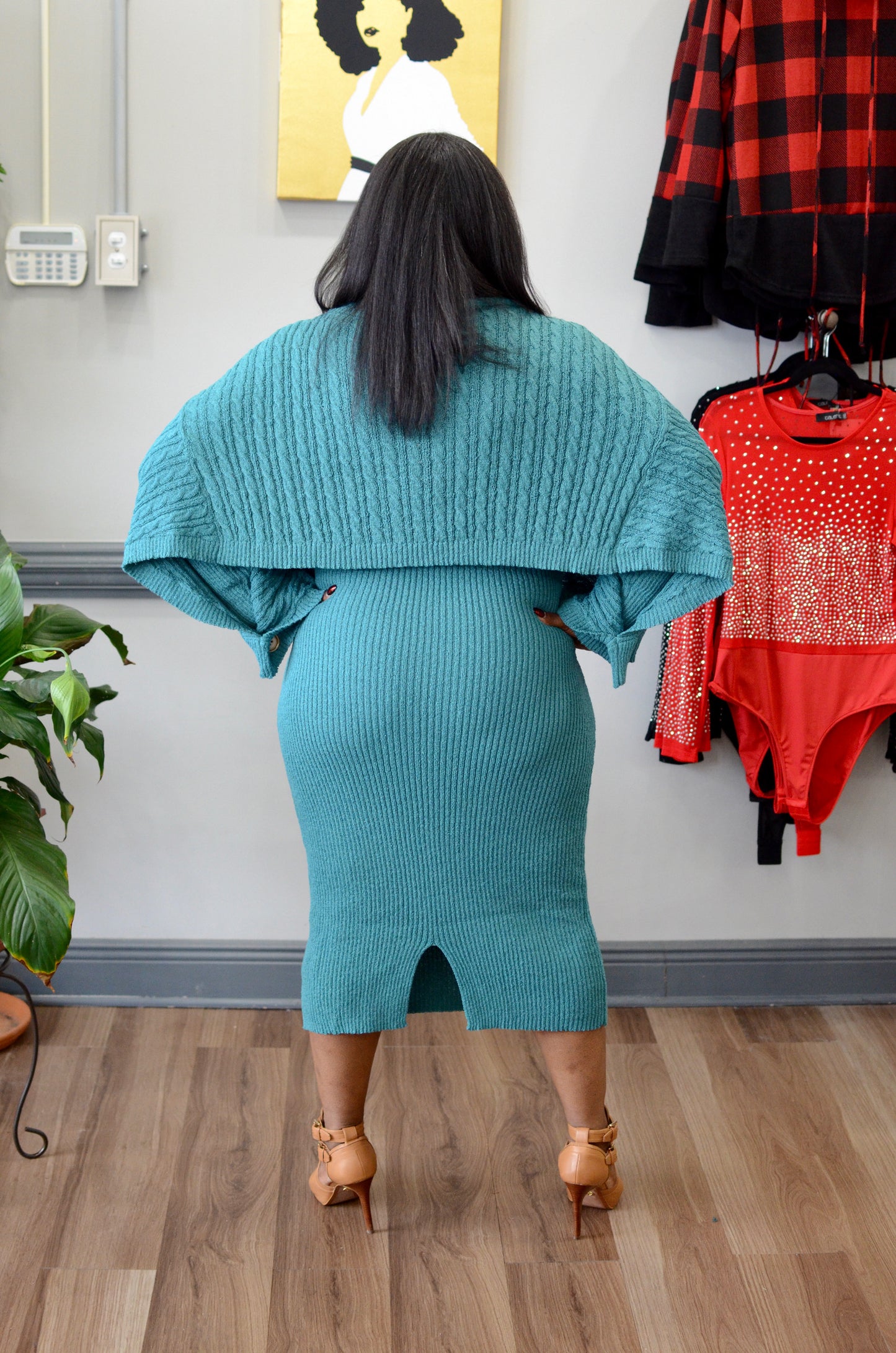 Ava Cape Sweater Dress *Final Sale*