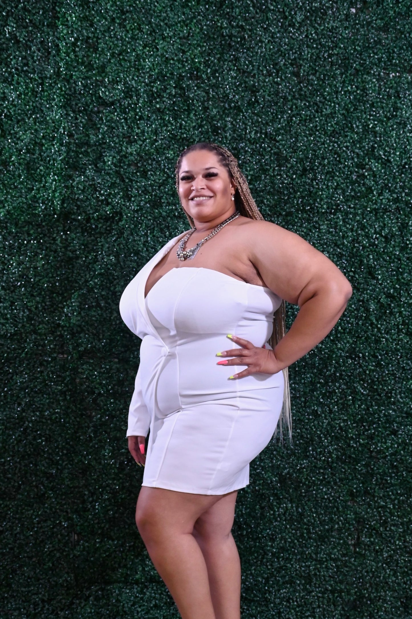 Elliana Blazer Dress -White