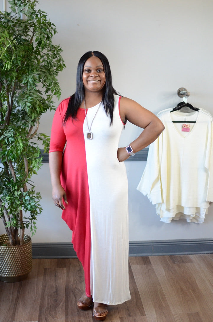 Split Decision Maxi Dress *Final Sale*