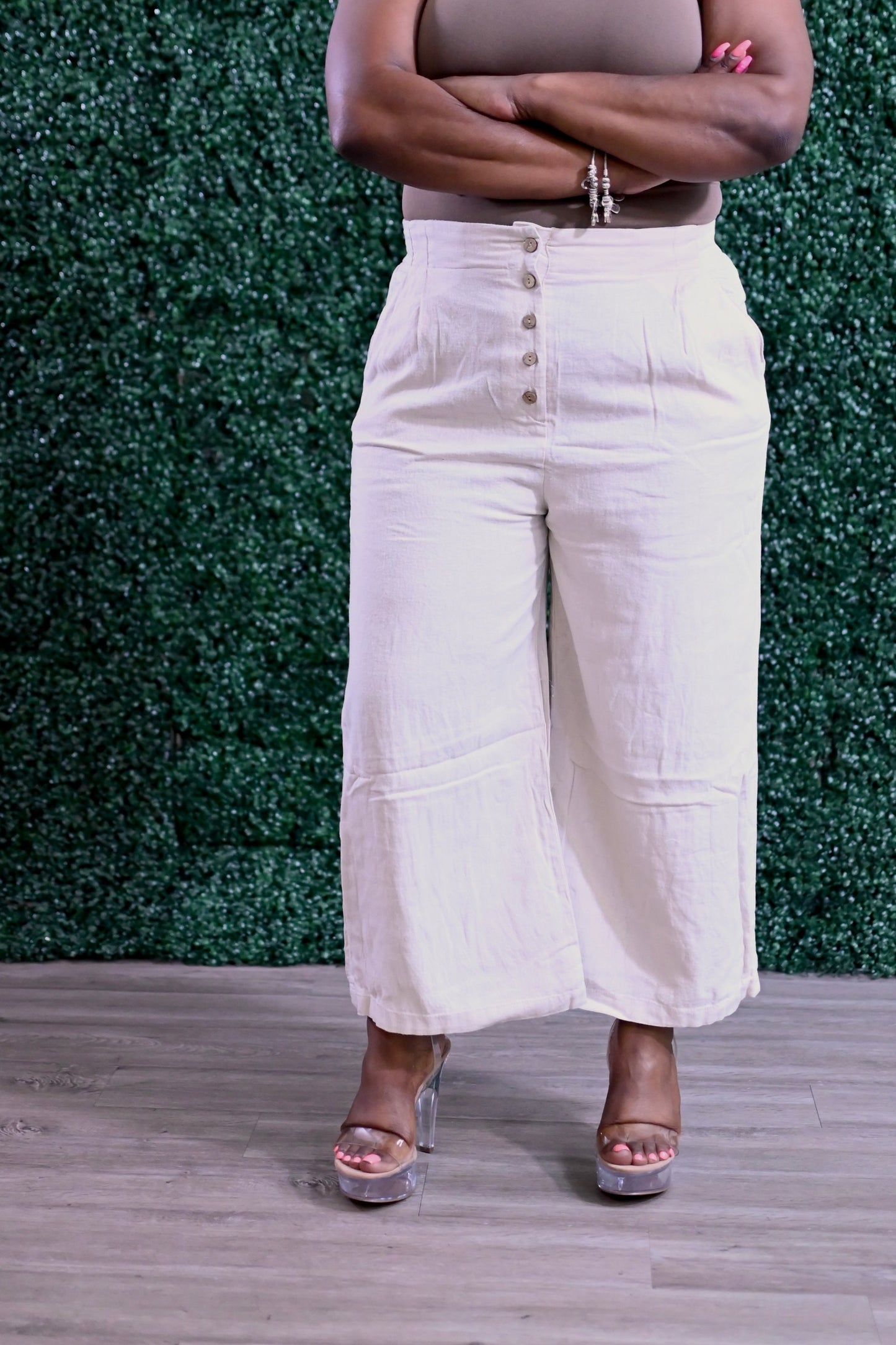 Taylor Linen Capri