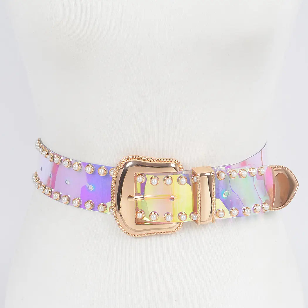 Pearl Iridescent Plus Size Belt
