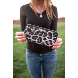 Black Leopard Print Wallet
