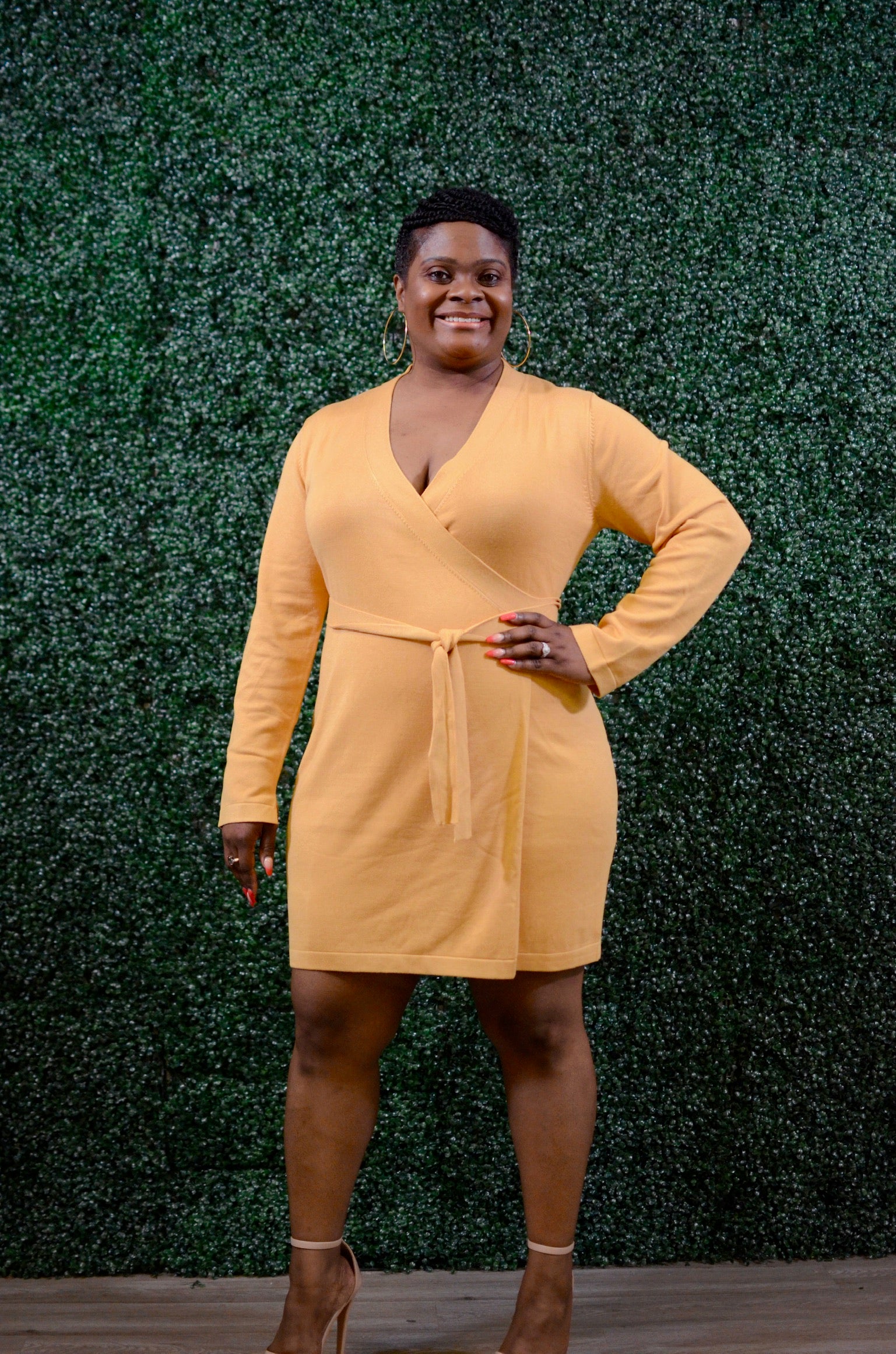 Ivy Wrap Dress *Final Sale* Mustard / M