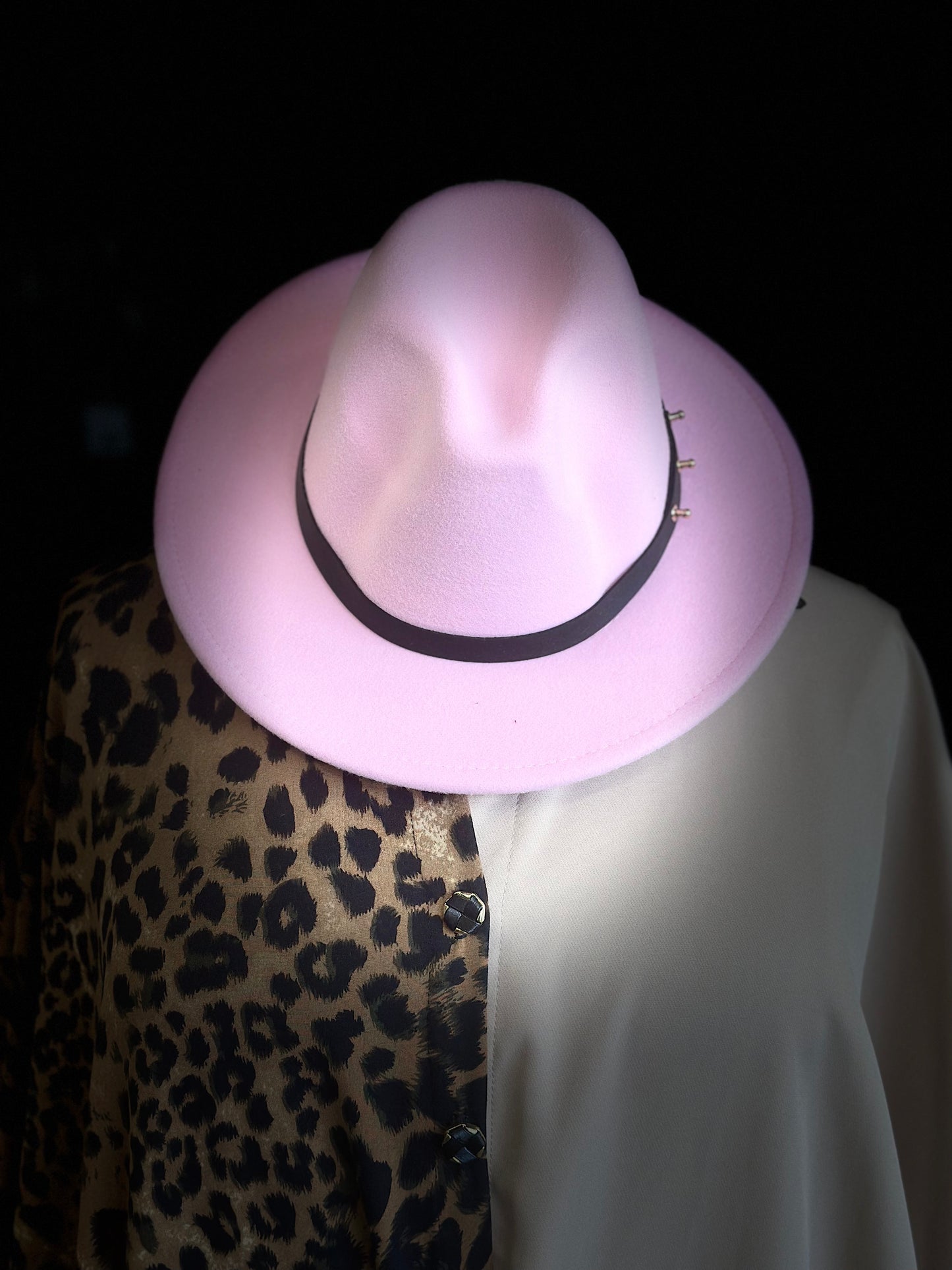 Studded Black Band Fedora