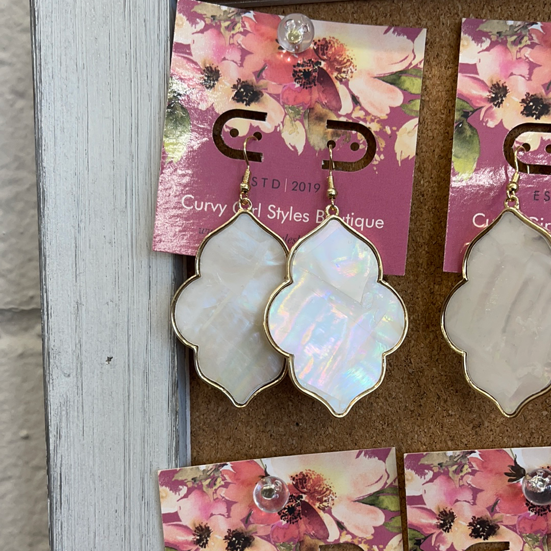 Hexagon Drop Earrings