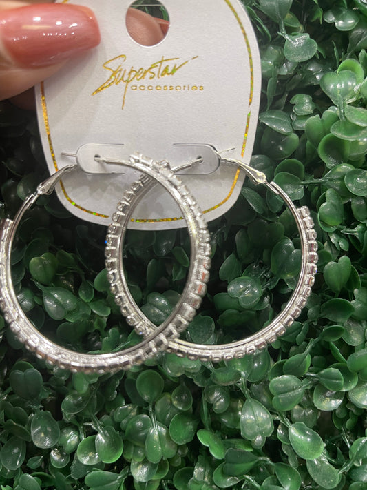 Rhinestone Hoops