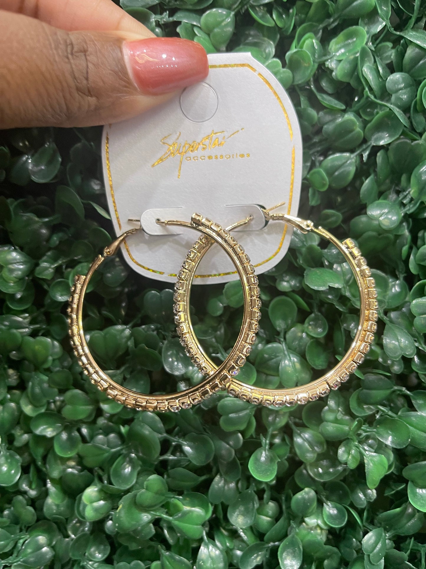 Rhinestone Hoops