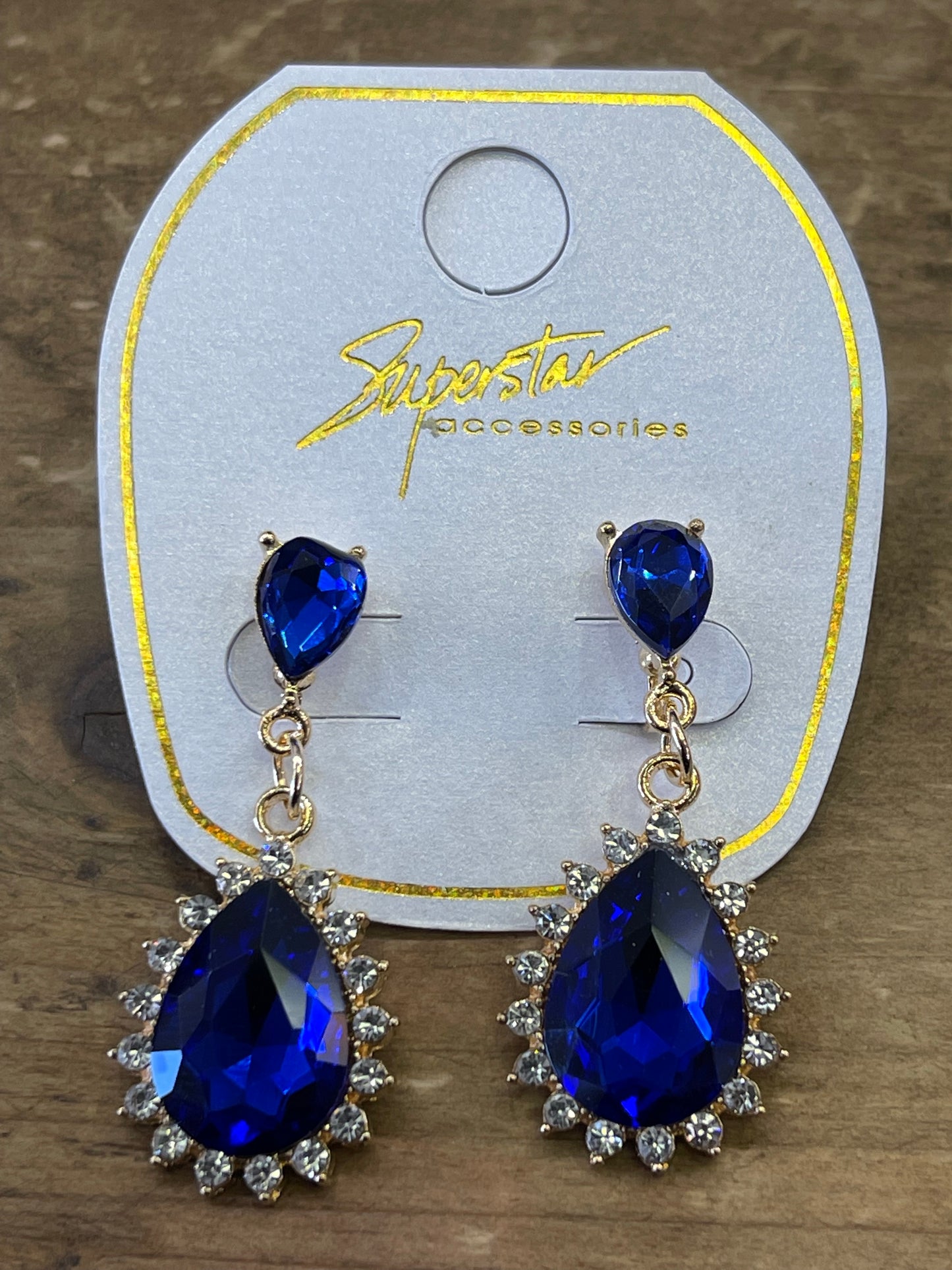 Crystal Earrings Clip On