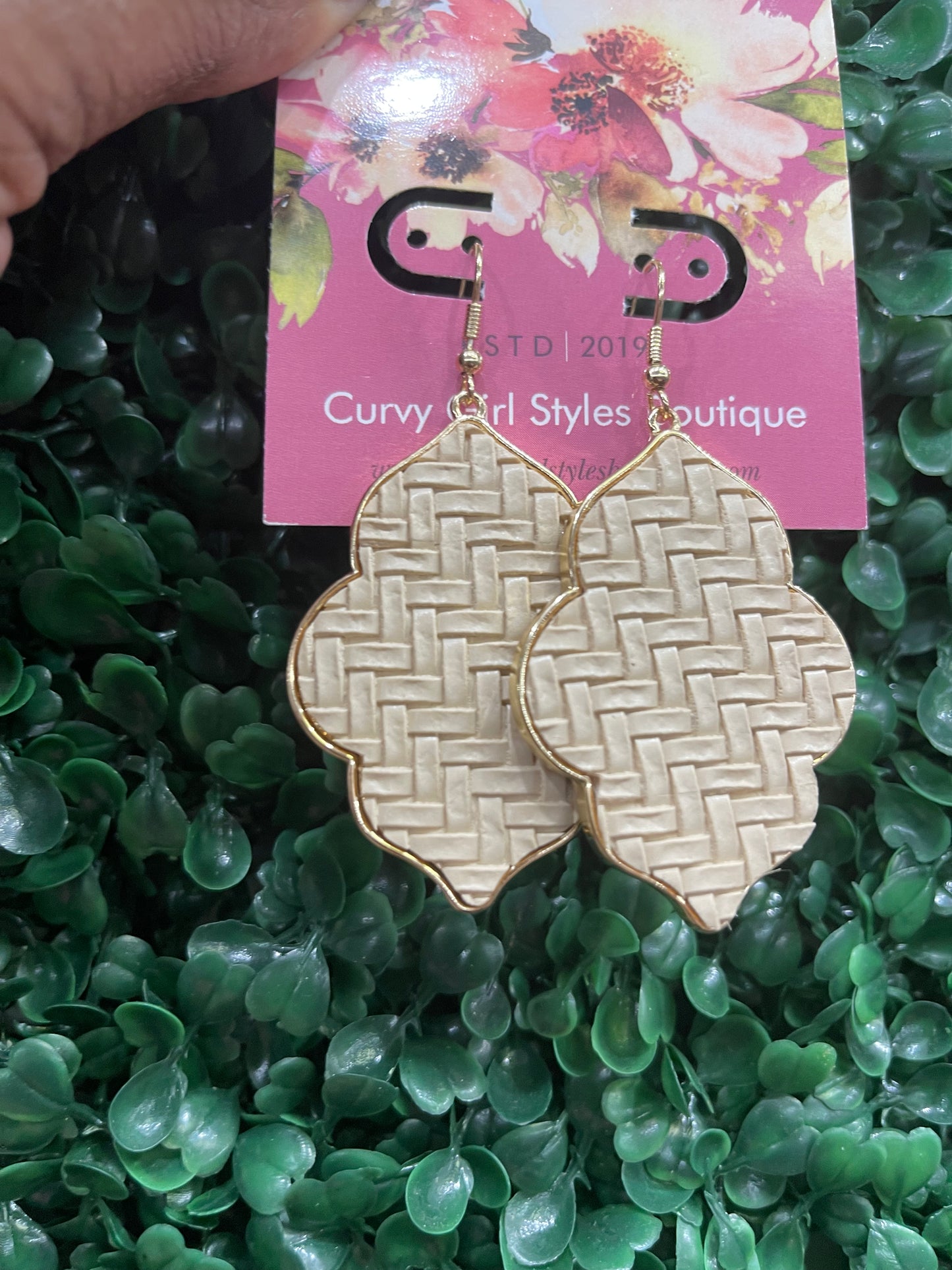 Hexagon Drop Earrings