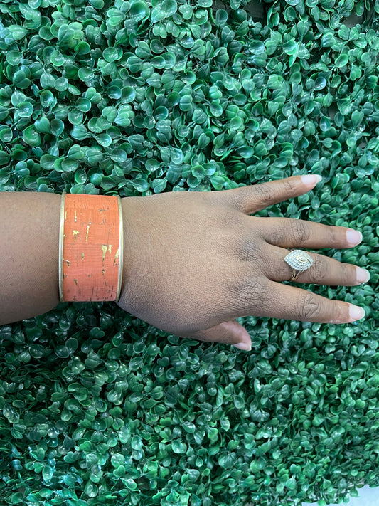 Orange Cork Cuff