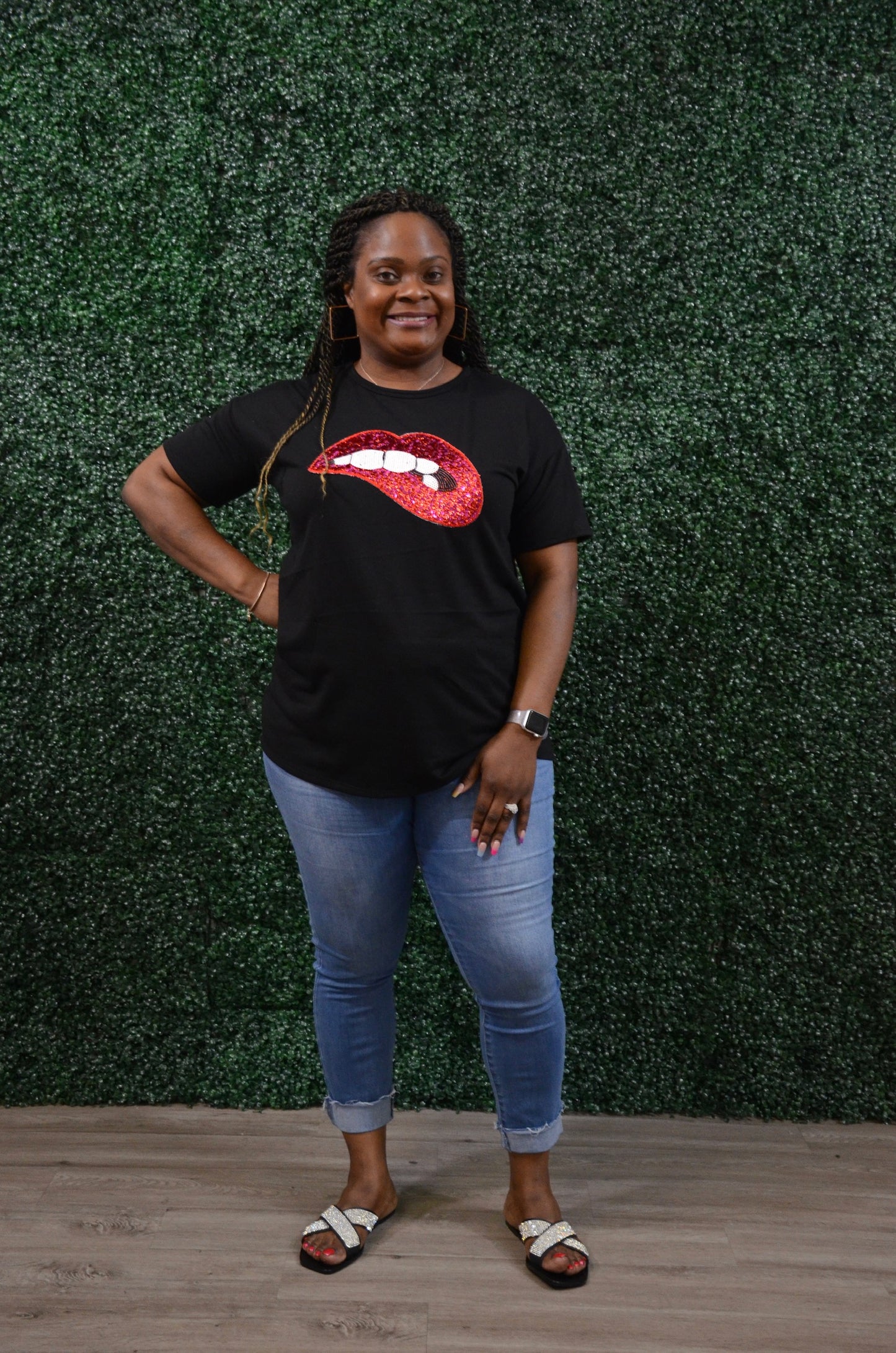 Sequin Lip Tee