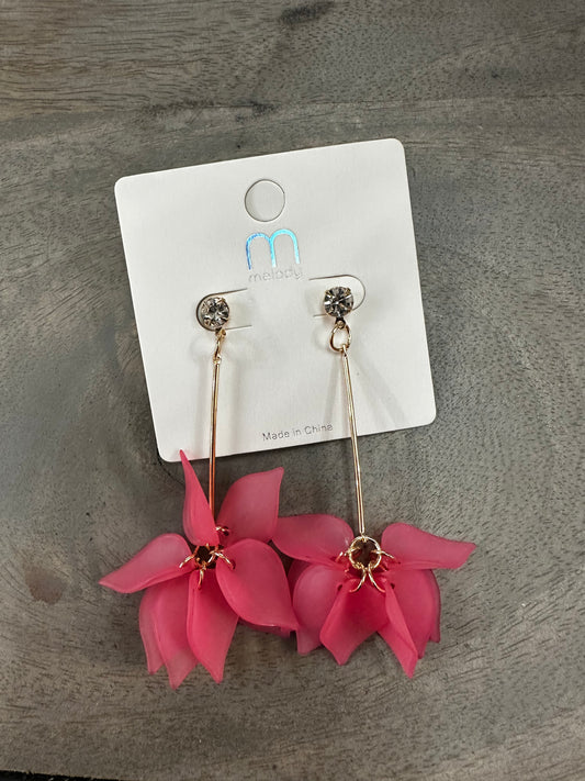 Flower Petal Drop Earrings