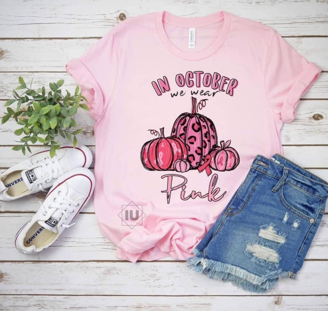 In October We Wear Pink T Shirt
