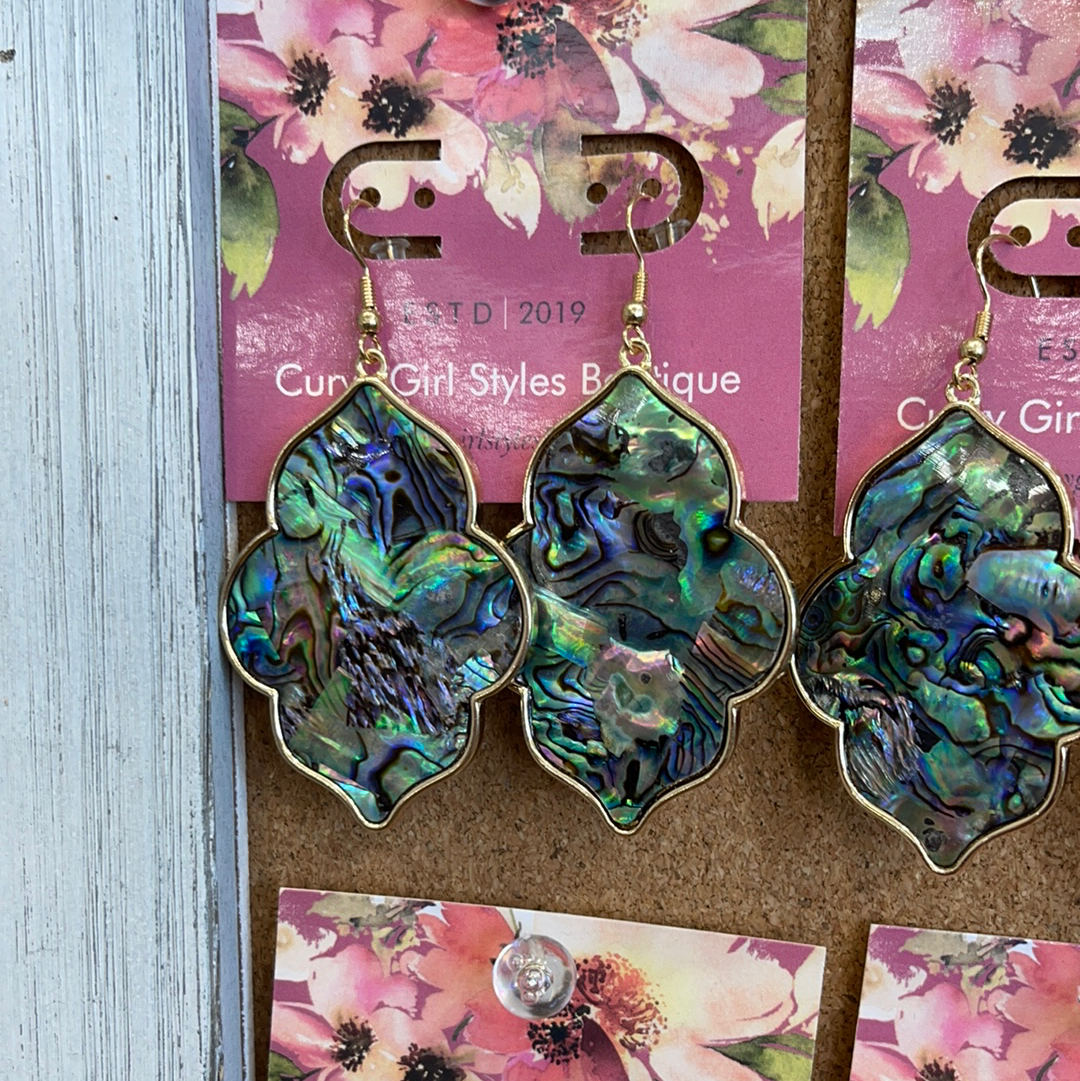 Hexagon Drop Earrings