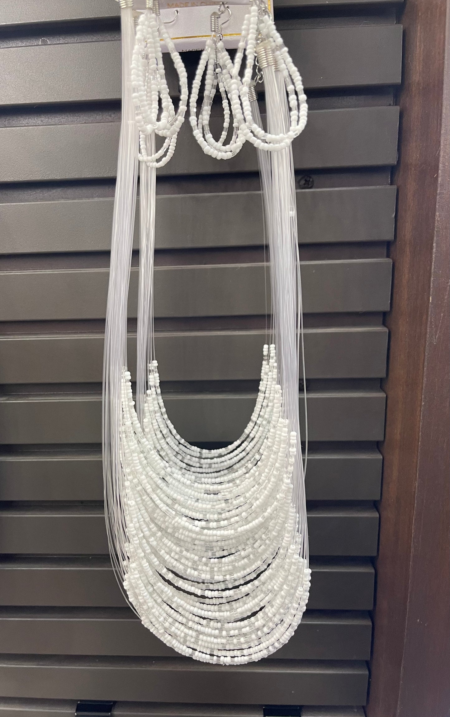 Beaded Necklace and Earring Set
