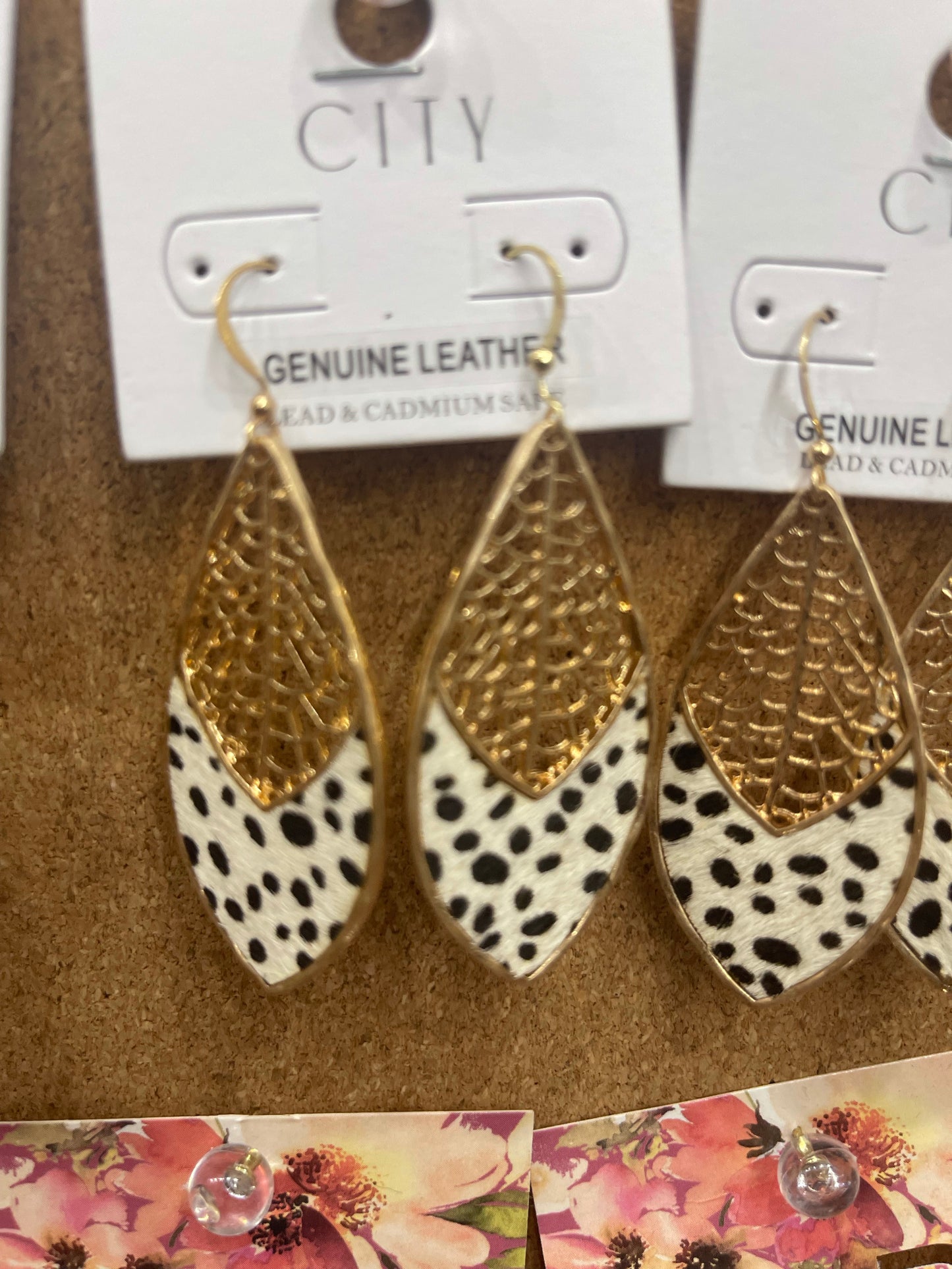 Animal Print Dangle Earring