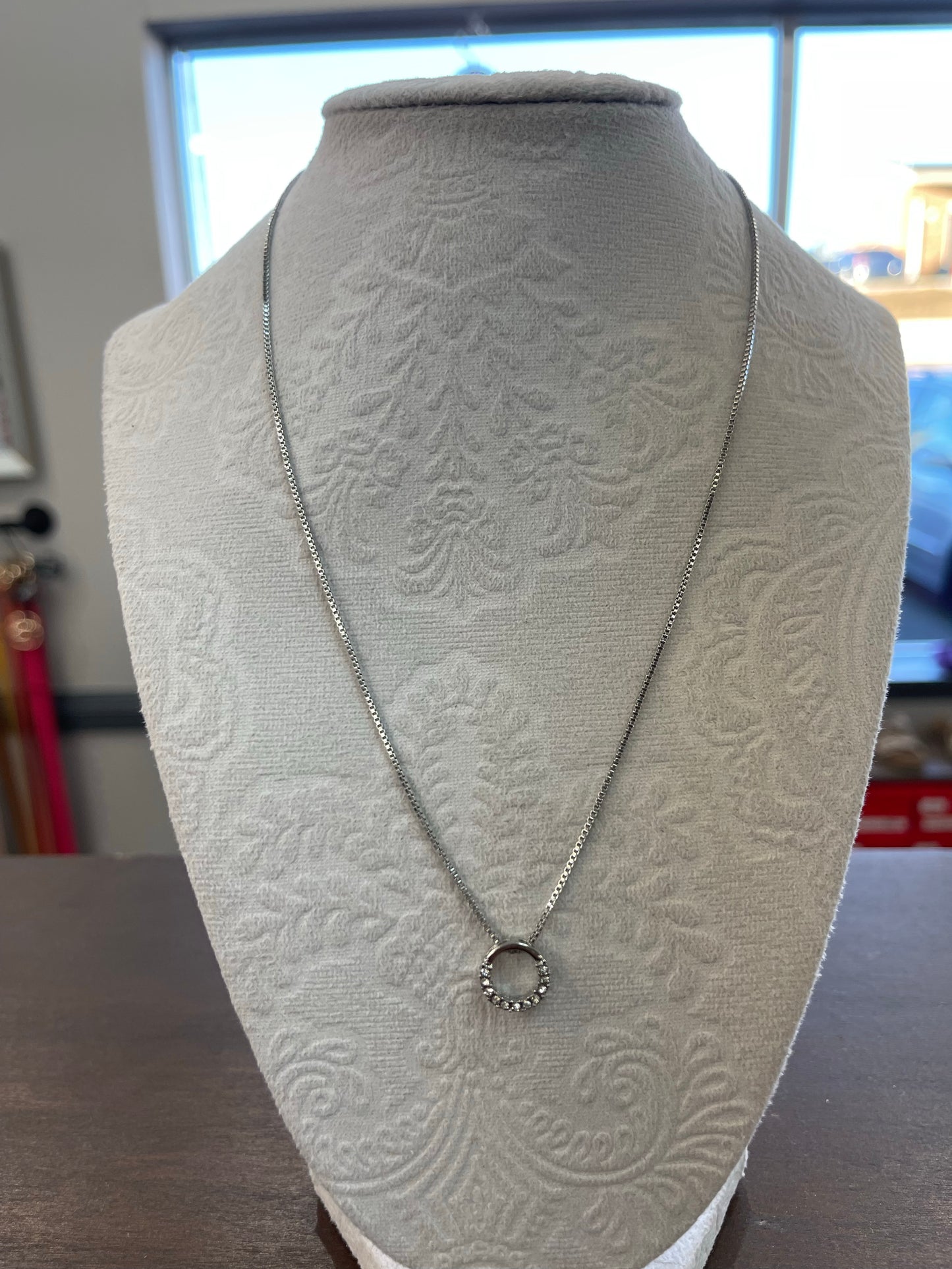 Closed Circle Clavicle Necklace