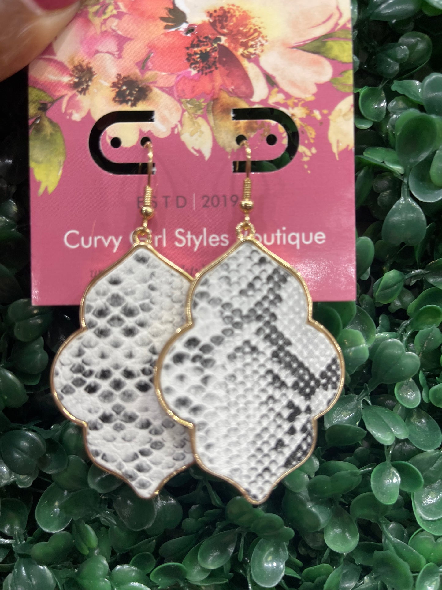 Hexagon Drop Earrings