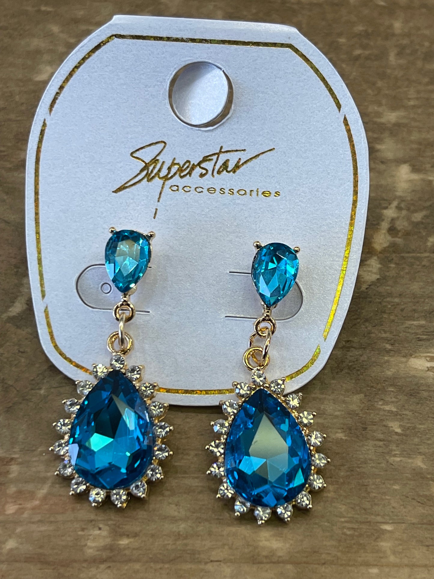 Crystal Earrings Clip On