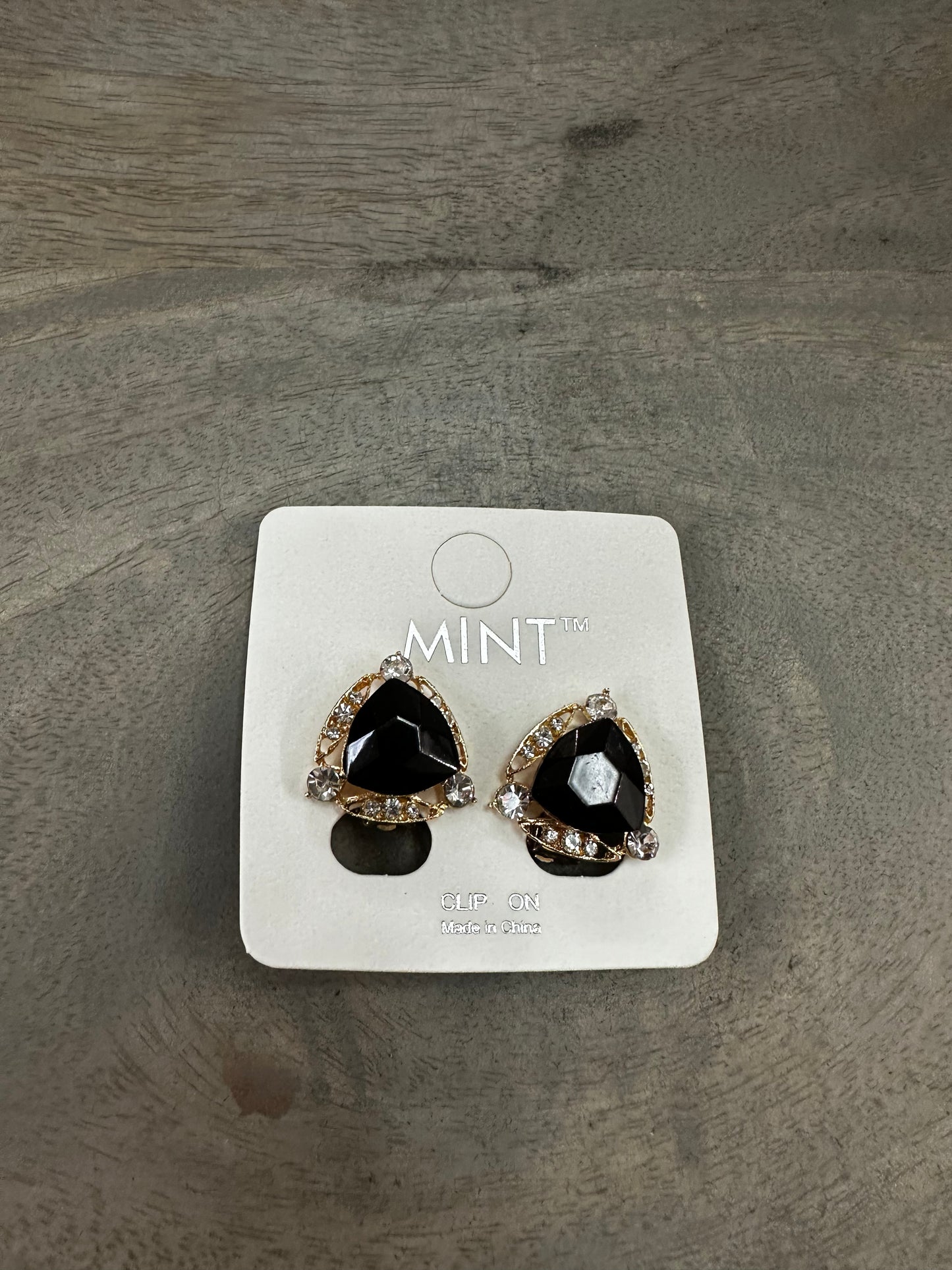 Triangle Rhinestone Clip ons
