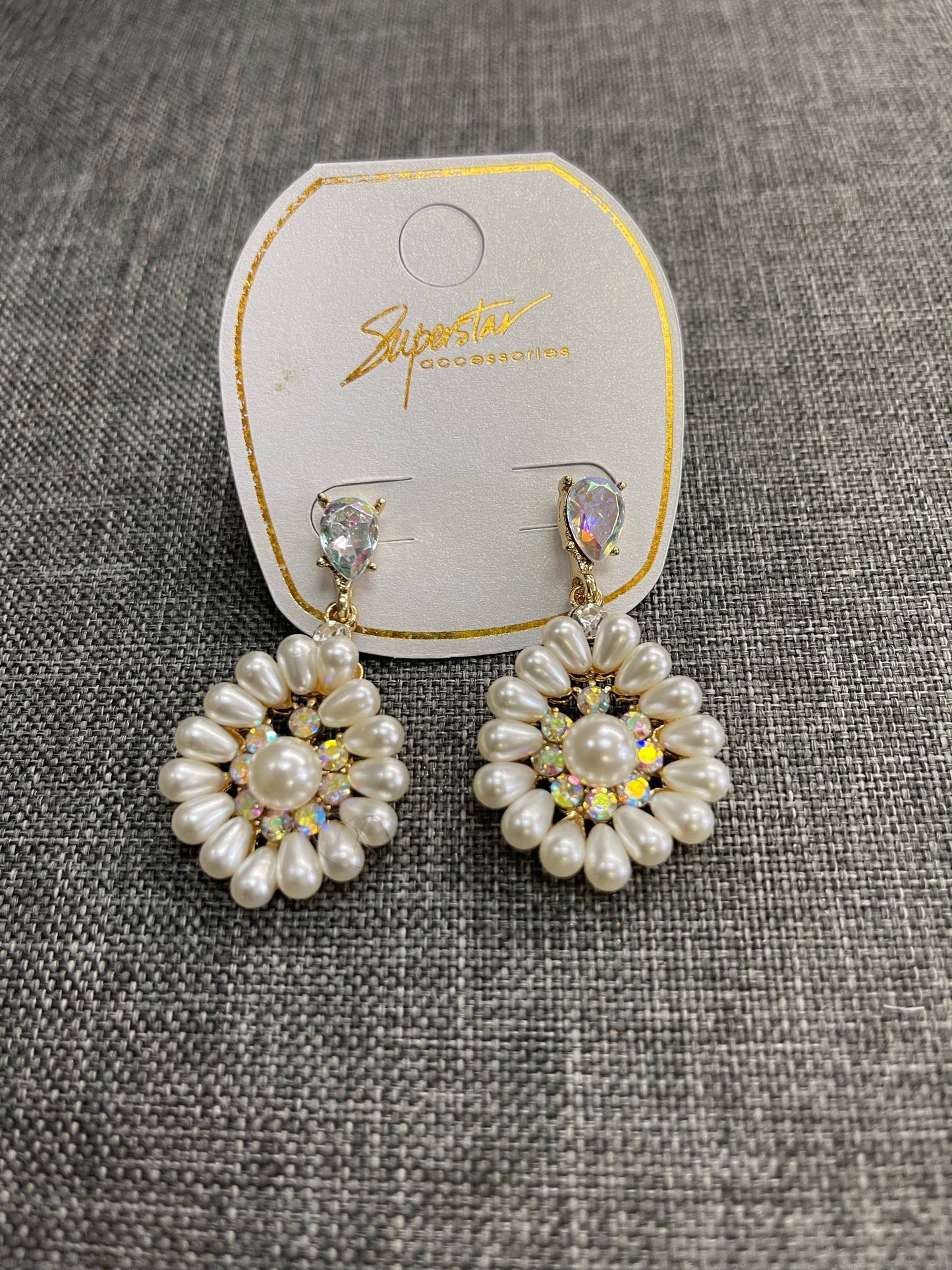 Aurora Borealis Pearl Earrings