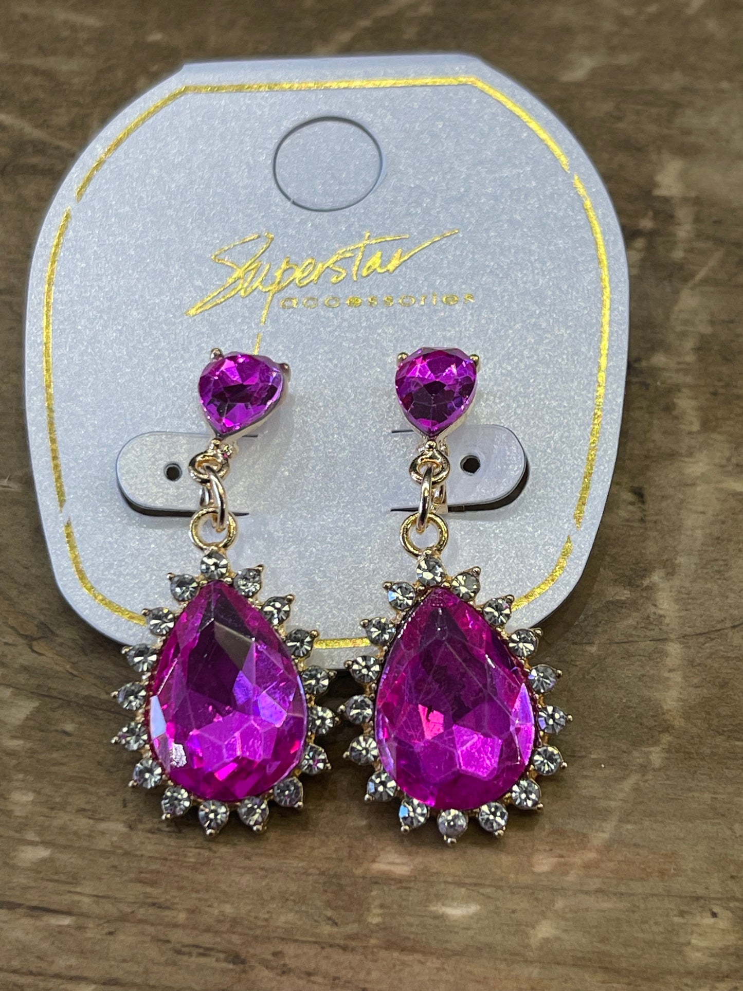 Crystal Earrings Clip On