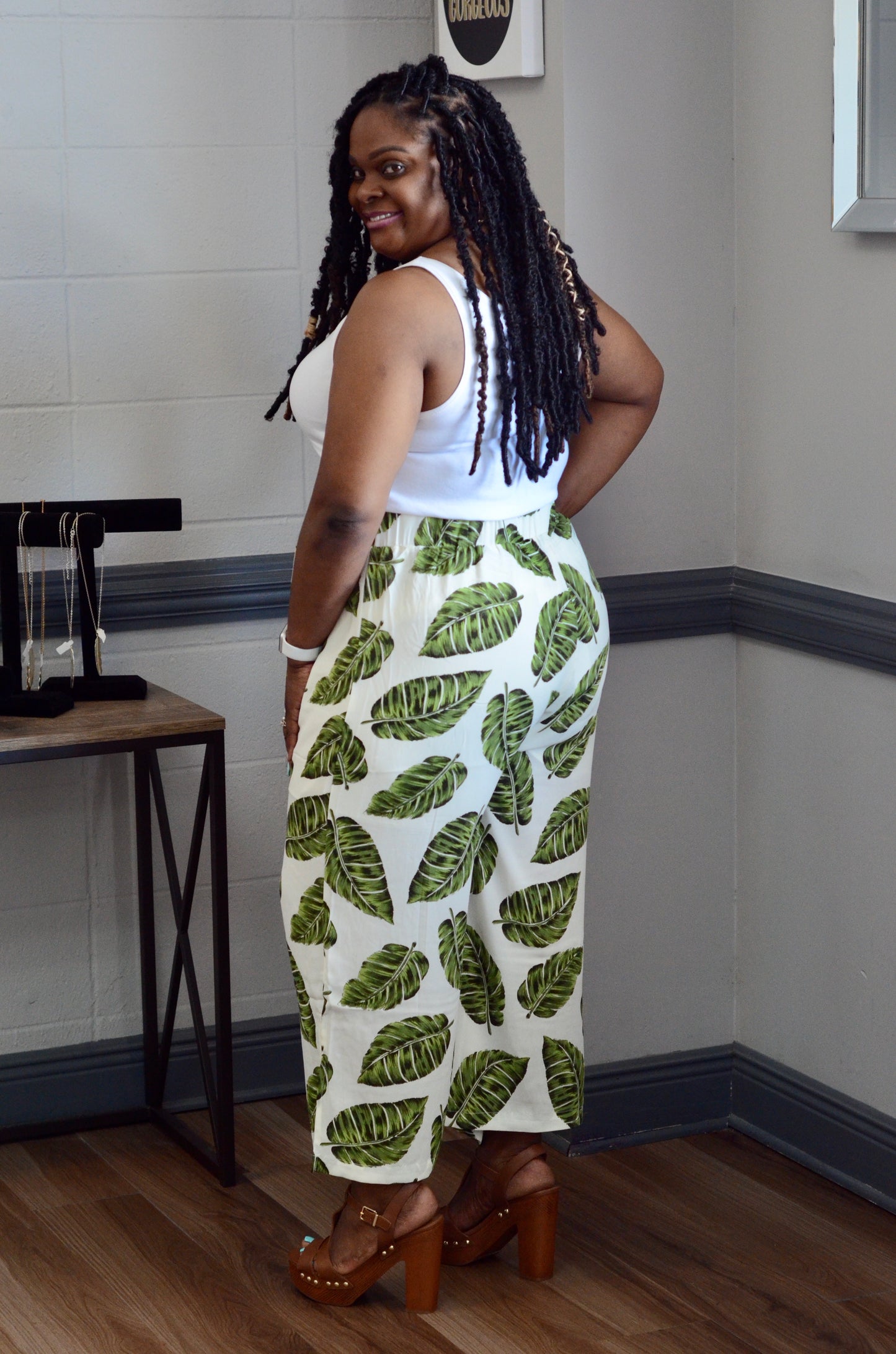 Palm Leaf Capri *Final Sale*