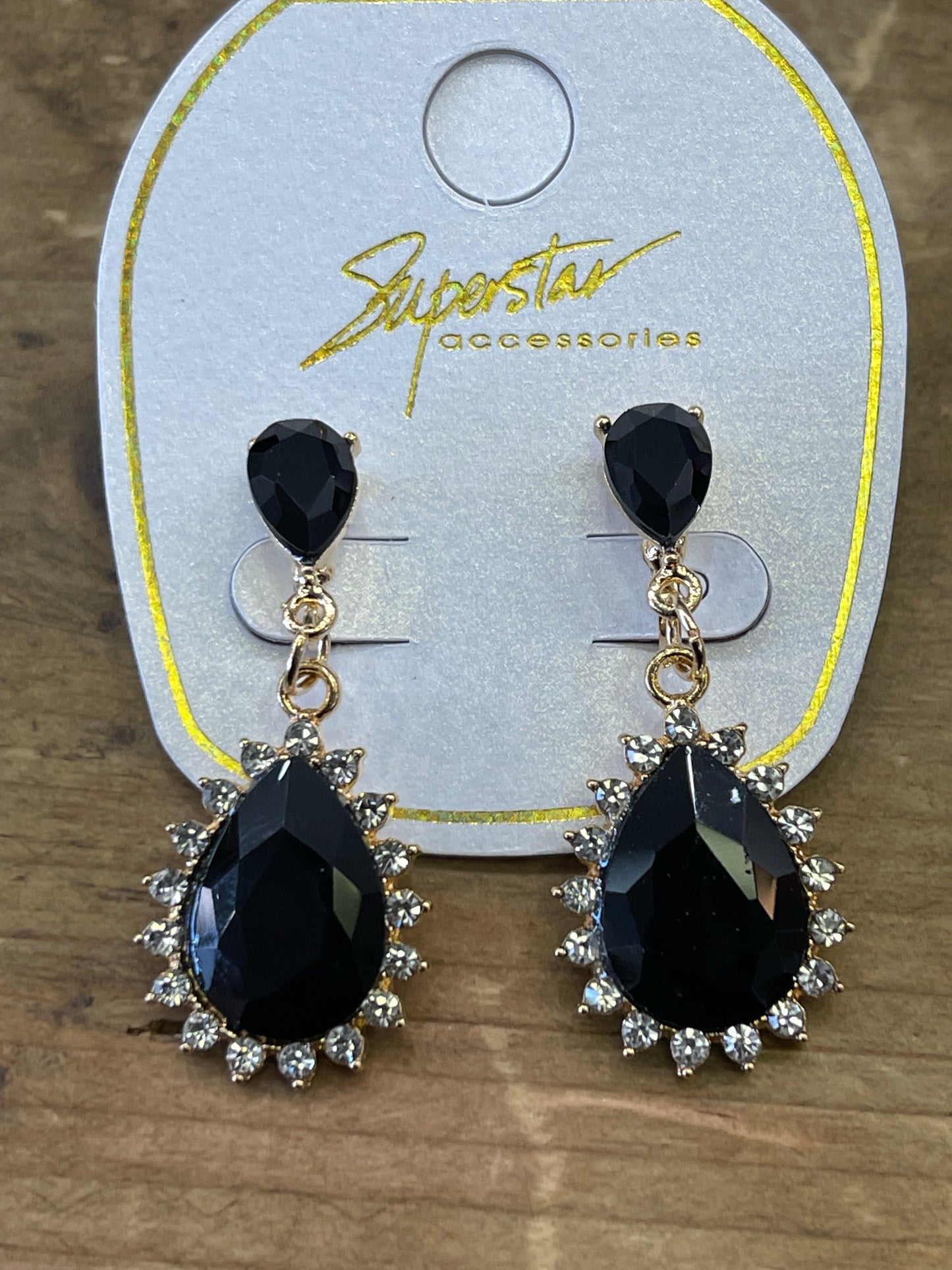 Crystal Earrings Clip On