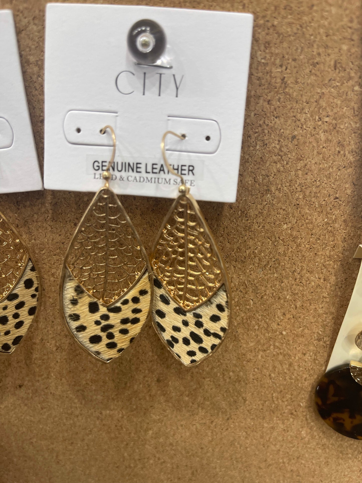 Animal Print Dangle Earring