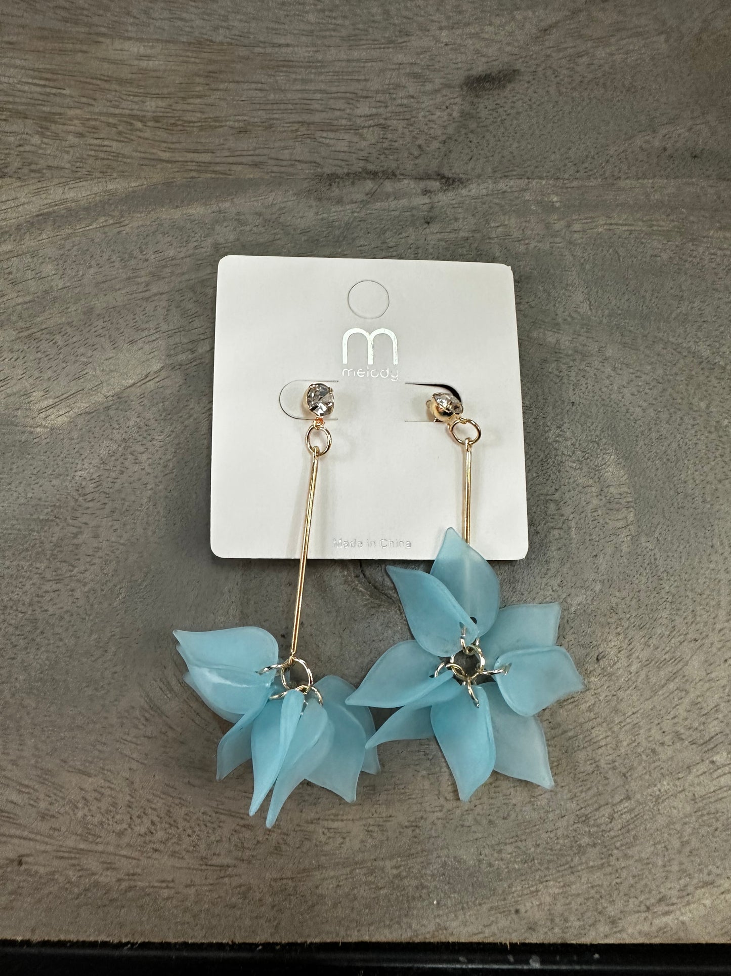 Flower Petal Drop Earrings