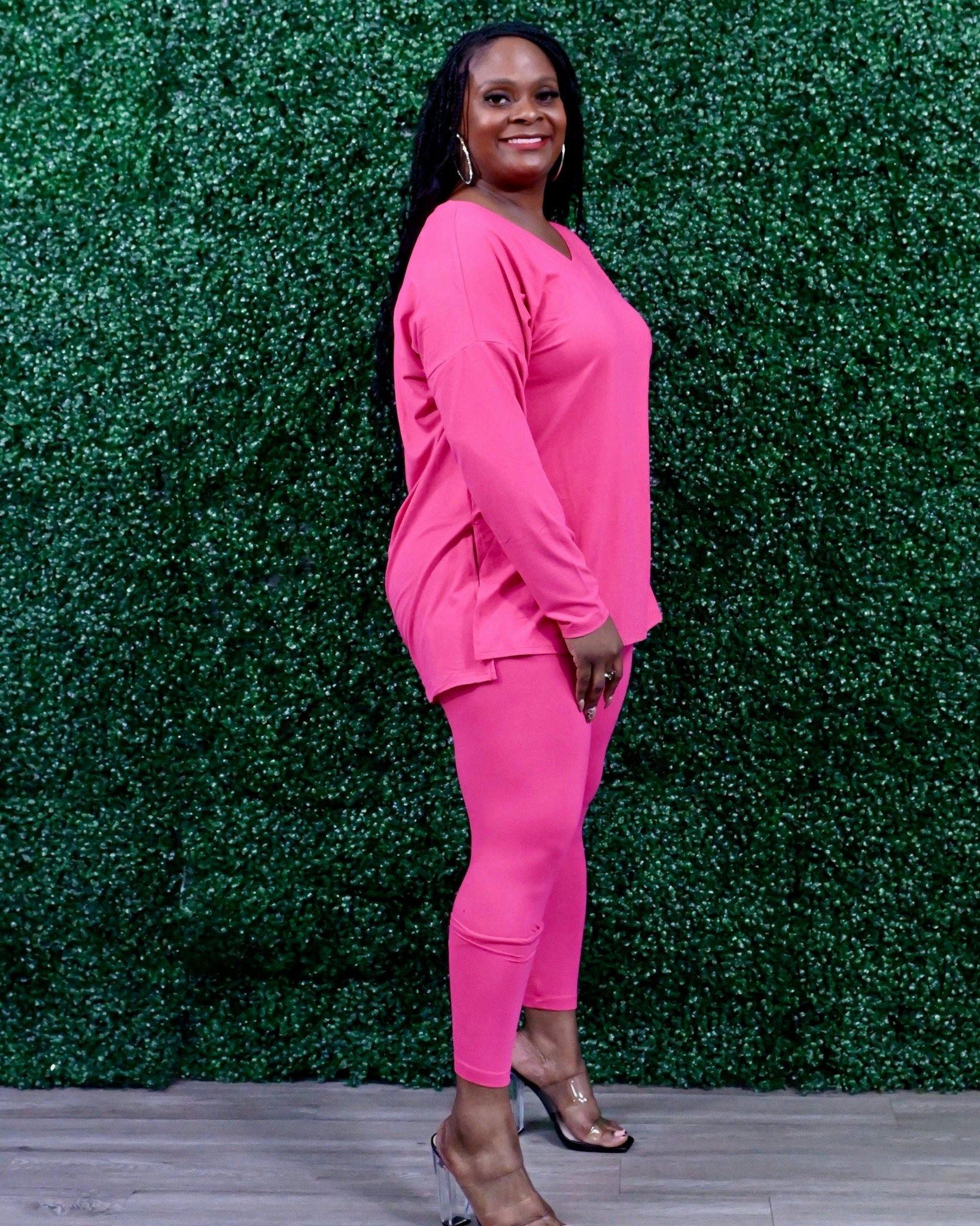 Fall For You Set - Hot Pink – Curvy Girl Styles Boutique