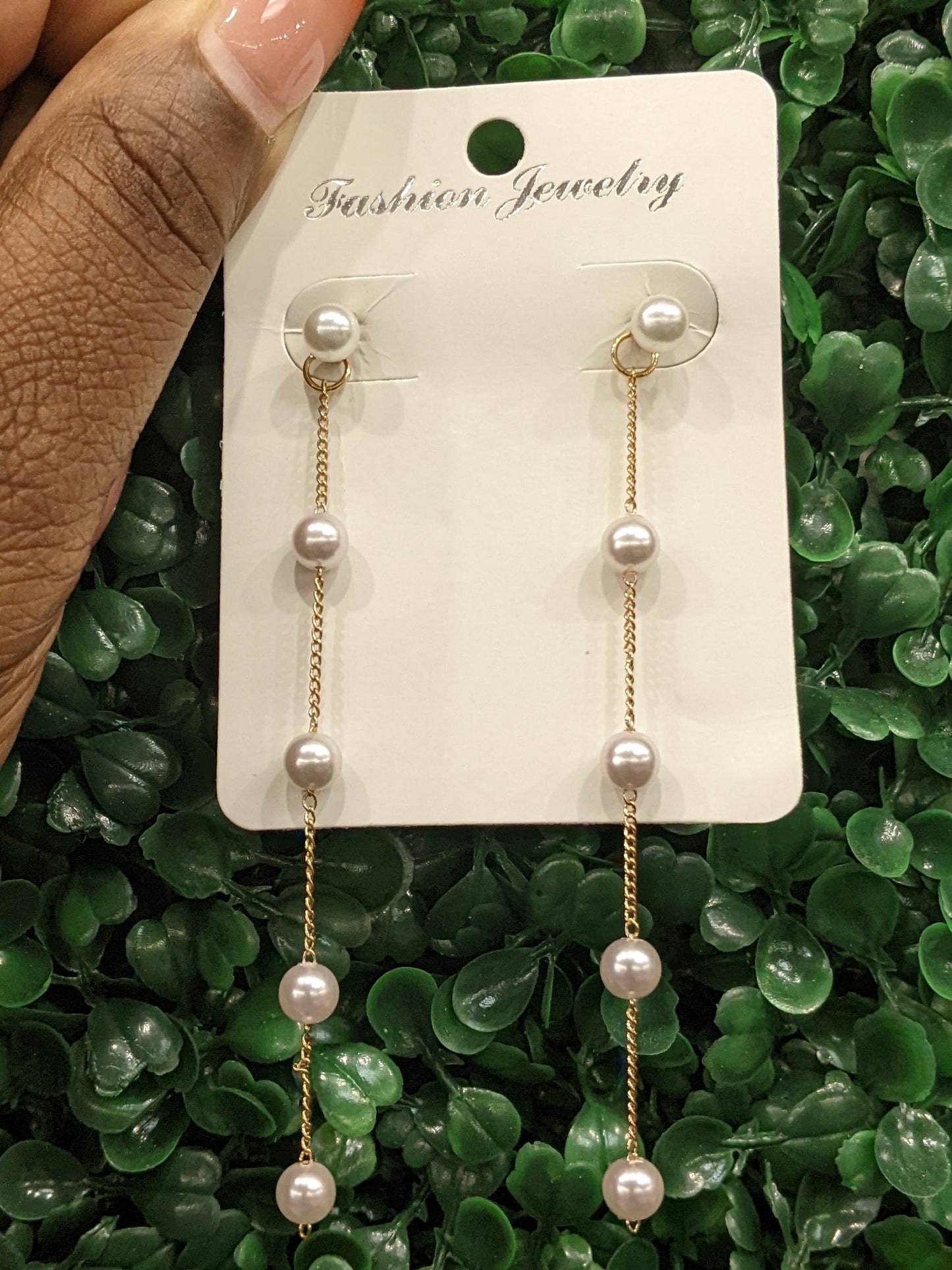 String of Pearl Earrings