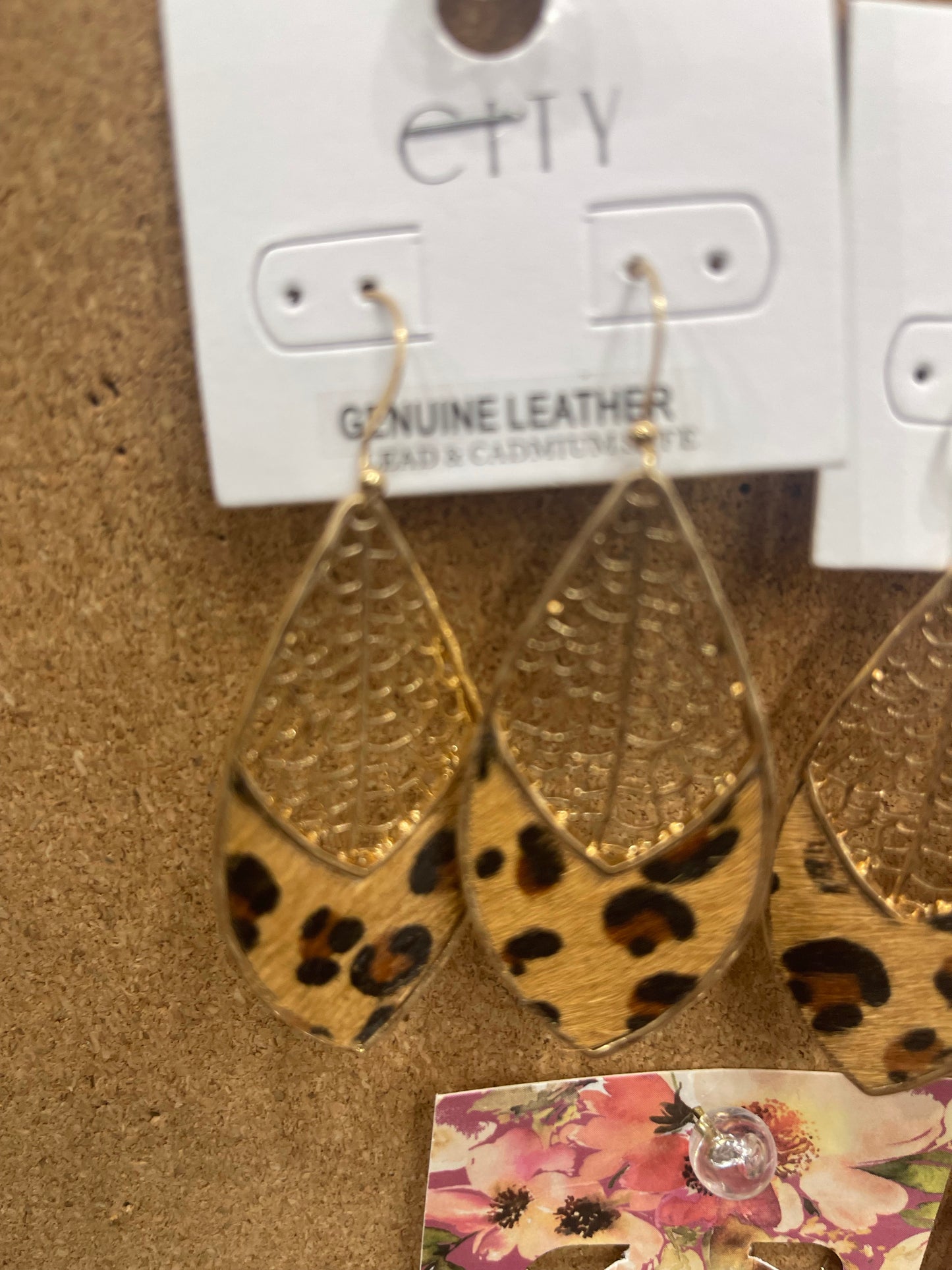 Animal Print Dangle Earring