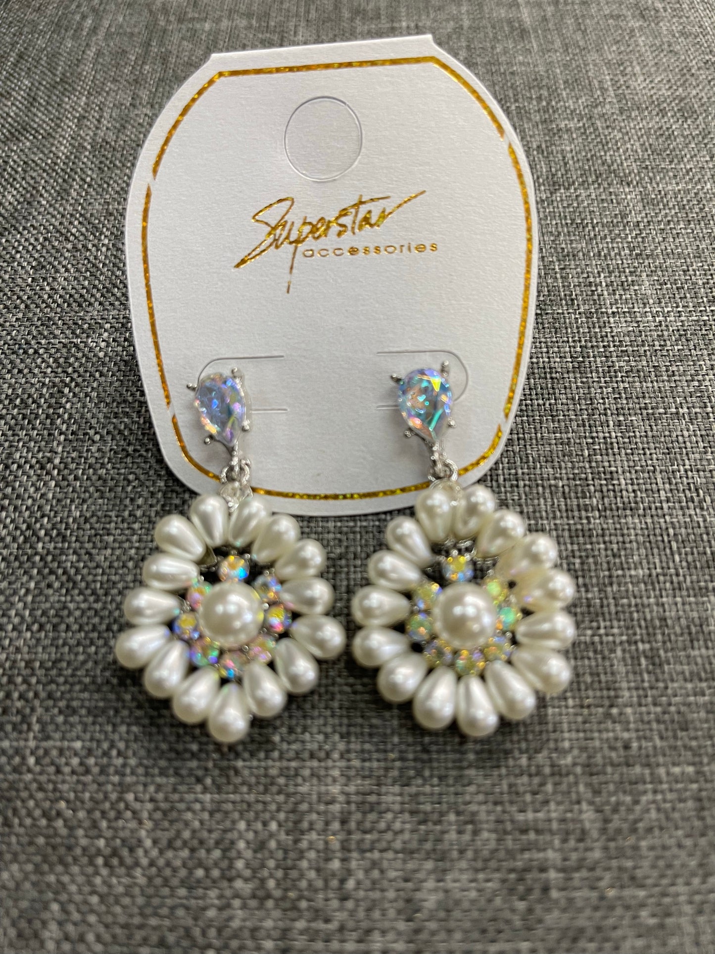 Aurora Borealis Pearl Earrings